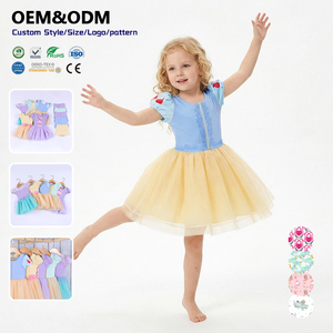 Nuova Tendenza 2026: Abito Principessa Attivo per Ragazze, Materiale Yoga Elasticizzato, Stampa Floreale 3D, Anti-Asciugatura Rapida, Abbigliamento Moda Bambina - Product Image 1