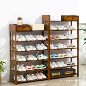 Bamboo <b>Shoe</b> <b>Rack</b> 5 Layer Dustproof Freestanding Minimalist Design Home Entrance <b>Storage</b> Organizer - Product Image 1