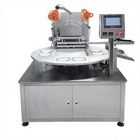 Scellant automatique personnalisé pour bol à disque Boîte en papier d'aluminium Machine à sceller pour gelée, lait et thé Équipement alimentaire Scelleuses à chaud