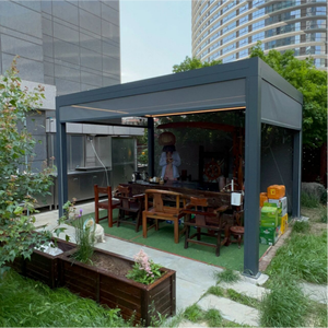 Pérgola Moderna Minimalista de Aluminio, Diseño de Marco Estrecho para <span class=keywords><strong>Terraza</strong></span> en Azotea y Balcón - Product Image 4