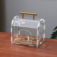 Boîte d'élevage rectangulaire transparente en acrylique magnétique OEM pour insectes, crabes ermites et reptiles