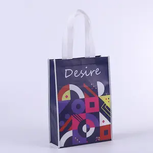 Tas kanvas kustom tas jinjing Promosi belanja wanita ungu kecil tas bukan tenunan untuk al