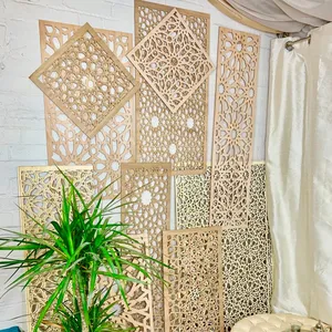 Decorative muslim mosque dome laser cut metal aluminium wall partition perforated CNC aluminum privacy screen