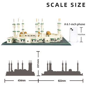 CAYI nuova grande moschea della Mecca souvenir regalo set di blocchi di decorazione Moc <span class=keywords><strong>architettura</strong></span> modello di costruzione giocattolo in mattoni regalo per bambini - Product Image 6