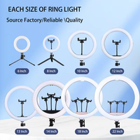 Lampe Annulaire LED Selfie 18 Pouces la Plus Vendue pour Streaming en Direct, Jeux, TikTok, Maquillage, Vidéos de Beauté, avec Trépied de 2,1 m