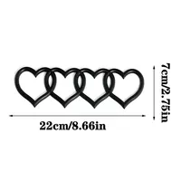 Etiqueta engomada del logotipo del corazón del amor del coche etiqueta de la cola del maletero trasero insignia emblema Calcomanía para Audi Q7 A7 A6 S3 S4 A5 A4 B5 B6 B7 B8 C6 C7 A3 Q3 Q5 TT