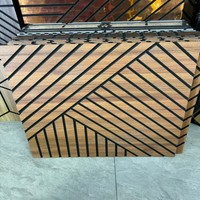 Paneles de Pared de Listones de Madera MDF Decorativos, Ignífugos, Insonorizantes, Diseño Europeo Moderno, Venta al por Mayor de Fábrica