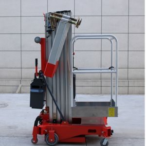 Platform pengangkat tiang tunggal vertikal, lift teleskopik aluminium Aloi mendorong sendiri - Product Image 4