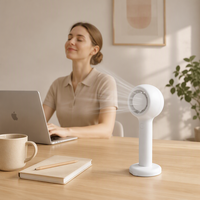 Ventilateur de refroidissement aromatique portable rechargeable en plastique avec charge USB personnalisable pour une utilisation en extérieur et à domicile