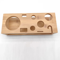 Base d'outil de mélange en bambou, support de shaker en bois de bambou personnalisé, kit de bar mélangeur de boissons, support de shaker