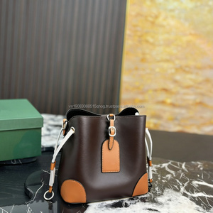 Bolso de Mano Tipo Cubo Mini de Lujo para Mujer, de Cuero Genuino, Bandolera, Ligero, Gran Capacidad, Duradero - Product Image 1