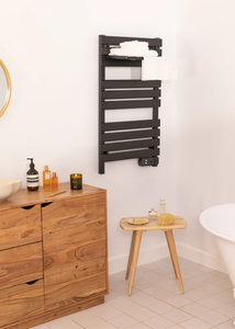 <span class=keywords><strong>Toallero</strong></span> Eléctrico de Aluminio para Montar en la Pared, Panel Plano, Negro Mate, <span class=keywords><strong>con</strong></span> <span class=keywords><strong>Termostato</strong></span>, para Baño y Hotel - Product Image 2