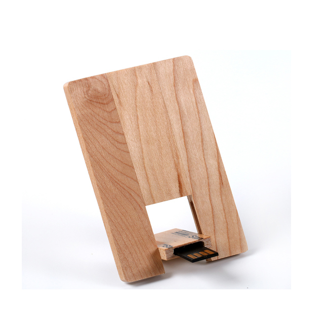 1TB Wooden Business Card USB Drive / Wooden Credit Card Flash Drive USB 3.0 / Wood Usb Flash Drive