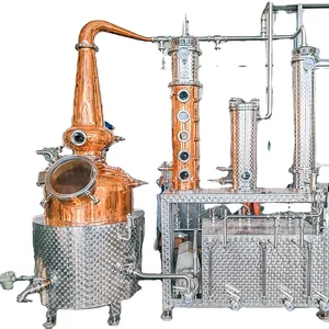 ZJ 400lt copper still alcahol distiler distillery equipment brandy gin vodka alcohol distillation machine