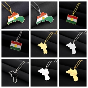 Collar de Moda de Acero Inoxidable con Colgante de Bandera Nacional, Mapa del País, Símbolo Nacional, Joyería para Hombres y Mujeres, Regalo - Product Image 2