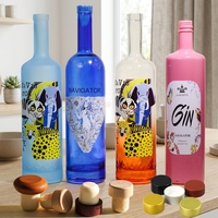 Étiquettes personnalisées de luxe en liège scellé, résistantes aux chocs thermiques, sérigraphiées et colorées par pulvérisation, avec logo personnalisé pour bouteilles de vin en verre cristallin – Livraison gratuite