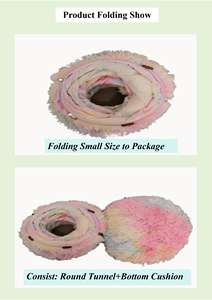 سرير قطط فاخر من الفرو الصناعي للشتاء، متوفر بالجملة، 4 سم، قابل للغسل، على شكل دونات، دافئ ومريح، مناسب للكلاب مثل البولدوغ - Product Image 6