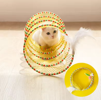 Jouet créatif pliable Dragon roulant sur le sol, jouet interactif pour chat, tunnel pour chat