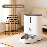 3L WiFi App-bestuurde video 304 roestvrijstalen kom getimede kwantitatieve kleine automatische slimme voerbak voor katten en honden modern