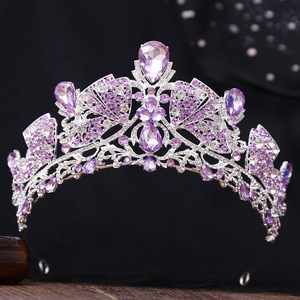 Nouvelle Arrivée Couronne <span class=keywords><strong>de</strong></span> Princesse en Cristal Floral <span class=keywords><strong>de</strong></span> Haute Qualité, <span class=keywords><strong>Bouquet</strong></span> <span class=keywords><strong>de</strong></span> Mariée, Diadème <span class=keywords><strong>de</strong></span> Mariage, Accessoires Cheveux en Métal et Strass pour Reine - Product Image 5