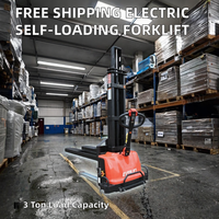 Chariot élévateur électrique 2 tonnes en promotion avec batterie plomb-acide 48V, mât bi-étages, pneus pleins, conception compacte pour espaces restreints