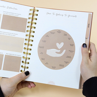 Impression de logo personnalisé Couverture de couleur marron Calendrier planificateur mensuel et hebdomadaire 2024 2 ans avec design en stock
