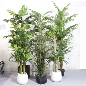 인공 식물 가짜 회양목 토피 리 올리브 팜 삼나무 ficus 나무 가짜 소나무 분재 공예품 식물 야외 실내 장식 - Product Image 4