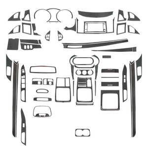 Kit de Accesorios Interiores para Automóvil de Fibra de Carbono ShaSha para Mitsubishi Lancer 2008-2015, Color Negro/Rojo, Embalaje en Caja - Product Image 1