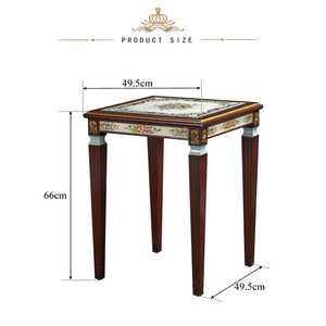 Mesa de Consola de la Serie Americana Yips LD-1906-1839, Madera Maciza Tallada, Pintada a Mano con Diseño Floral, para Sala de Estar, Comedor o Dormitorio - Product Image 3