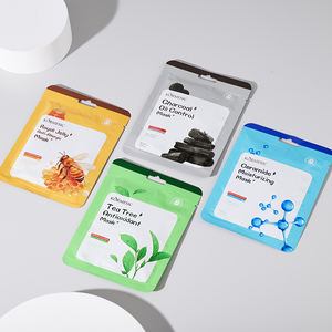 KORMESIC-Mascarilla facial con etiqueta privada, mascarilla facial de 25ml, mascarilla facial antialérgica con control de aceite, antioxidante de árbol de té, jalea real, carbón vegetal - Product Image 1