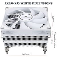 Refroidisseur d'air pour processeur Thermalright AXP90-X53 à profil bas, hauteur de 53 mm, ventilateur de processeur PWM fin TL-9015, dissipateur thermique ITX, ventilateur de refroidissement du processeur