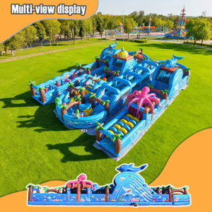 Casa <span class=keywords><strong>de</strong></span> Brinco Inflable <span class=keywords><strong>de</strong></span> Grado Comercial con Obstáculos y Pelotas Rojas <span class=keywords><strong>para</strong></span> <span class=keywords><strong>Adultos</strong></span> - Product Image 3