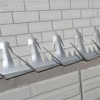 Pointes de sécurité en acier galvanisé pour murs, en forme de dents de requin, pour clôtures de sécurité en métal, pointes murales en forme d'étoile