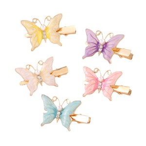 Pinza de Pelo con Mariposa de Perlas Coloridas de 10 cm, Elegante Pinza Lateral, Accesorio para el Cabello de Mujer - Product Image 5