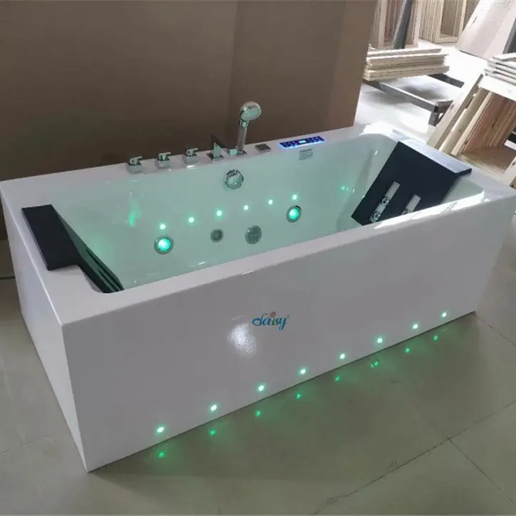 Used Luxury Jakuzi Freestanding Acrylic Tubs Custom Size Spa Electric Bathtubs Bubble Massage Mat & Whirlpools/ With Pillow