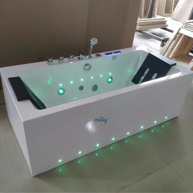 Luxury Jakuzi  Freestanding Acrylic Tubs Custom Size Spa Electric Bathtubs Bubble Massage  Whirlpools/ With Pillow