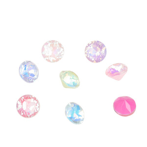 Strass en verre cristal ronds à dos plat, colorés et brillants, pour nail art et accessoires de bijouterie DIY - Product Image 5