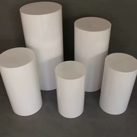 Ensemble de 3/5 supports à fleurs en métal blanc, socle ondulé, socle rond pour gâteau, ensemble de socles pour desserts, décoration de mariage