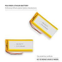 Batteries rechargeables semi-solides YXE UN38.3 3.7V/2300mAh 952777 pour l'électronique grand public, résistantes à la chaleur