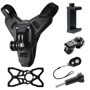 Support de fixation pour caméra GoPro Hero sur <span class=keywords><strong>casque</strong></span> de moto, adaptateur de mentonnière pour caméra de moto, vente en gros - Product Image 1