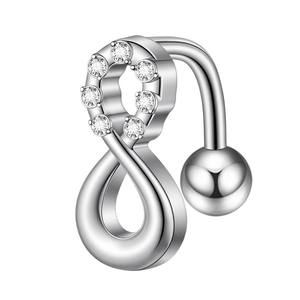 จิวสะดือรูปผีเสื้อ <span class=keywords><strong>8</strong></span> แฉก สแตนเลส Gaby ประดับเพชรซิคอน ชุบเคลือบอย่างดี พร้อมเกลียวภายนอก - Product Image 5