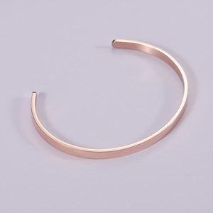 Wholesales Stainless Steel Jewelry Custom Men Women <strong>Silver</strong> 63mm Gold Plated Cuff <strong>Bracelet</strong> <strong>Bangles</strong> - Product Image 4