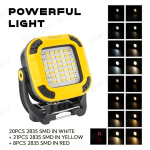 Portable 180° Rotatable <b>Work</b> Lamp Lumen <b>Rechargeable</b> Magnetic <b>LED</b> <b>Work</b> <b>Light</b> Flood Lighting for Emergency Job Sites - Product Image 2