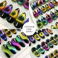 2019 nouveau 12 couleurs 9D Laser oeil de chat magnétique brillant paillettes poudre à ongles salon manucure outils de mode