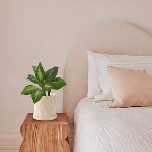 Pots de plantes en céramique 2+4 pouces, écologiques, durables, design moderne pour intérieur, avec trou de drainage et soucoupe, pour la maison et le bureau (rose) - Product Image 3