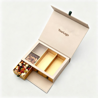 Boîte cadeau personnalisée multi-compartiments pour noix, carton rigide avec tiroirs, emballage de fruits secs de luxe, logo personnalisé OEM