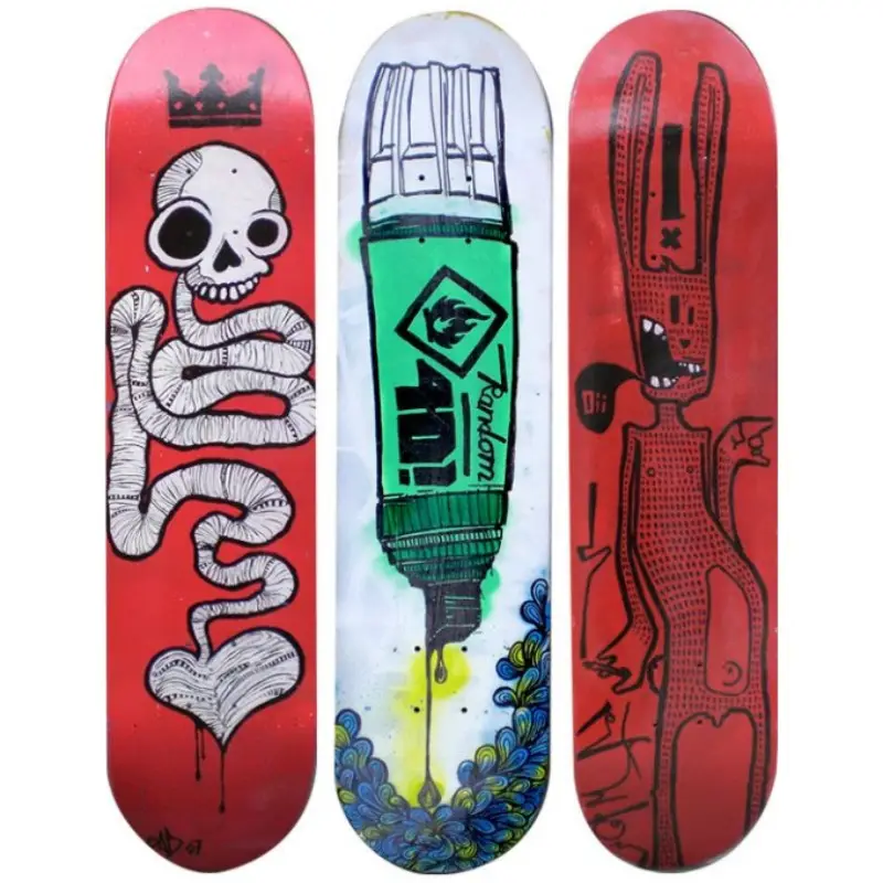 7.75 Oem Primitif 7 Ply Polos Desain 8.25 Maple Kanada Grosir Kustom Serat Karbon Sekolah Tua Kosong Skateboard Deck