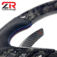 Volant sport personnalisé en cuir véritable et fibre de carbone forgée pour BMW X5 E70 E71