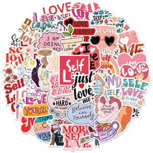 50 unids/bolsa amor propio cuidado de la salud Mental pegatina extraíble a prueba de agua pegatinas de vinilo para decoración de portátil - Product Image 2