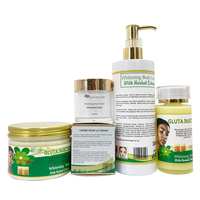 Lait éclaircissant puissant au glutathion avec extrait d'herbes pour éclaircir la peau noire, ensembles de soins de la peau, logo OEM modifiable